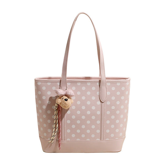 Kvinders Casual Tote Taske Prikket Design 6