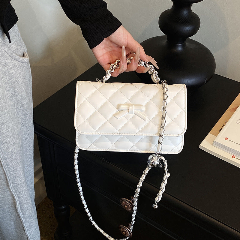 Kvinders Crossbody Taske Quiltet med Sløjfedetalje 1