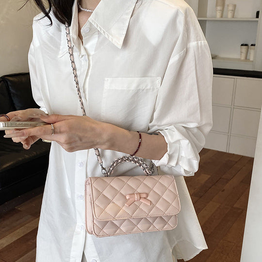 Kvinders Crossbody Taske Quiltet med Sløjfedetalje 2