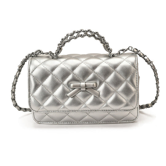 Kvinders Crossbody Taske Quiltet med Sløjfedetalje 3