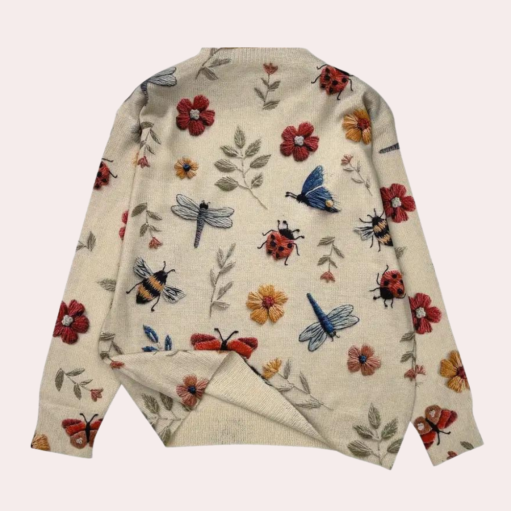 Kvinders Damesweater med Blomsterdesign 1