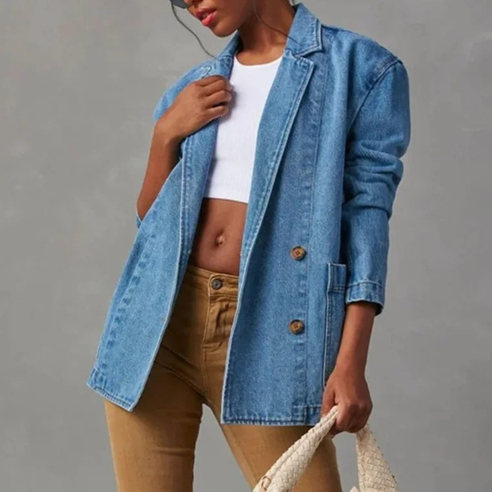 Kvinders Denimjakke Casual Stil 3