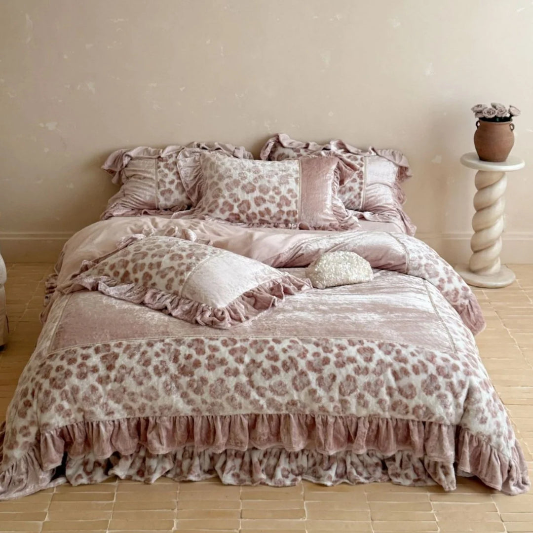 Kvinders Dynebetræk Quiltet Leopardprint Design 0