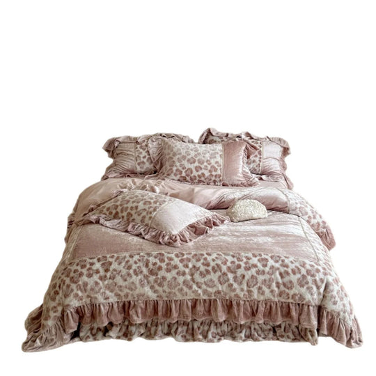 Kvinders Dynebetræk Quiltet Leopardprint Design 2