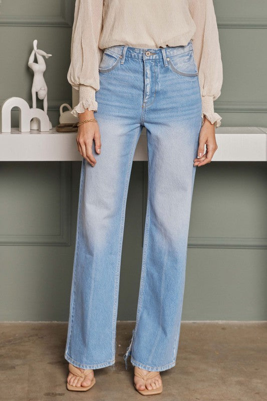 Kvinders Flared Jeans Høj Talje Denim 2