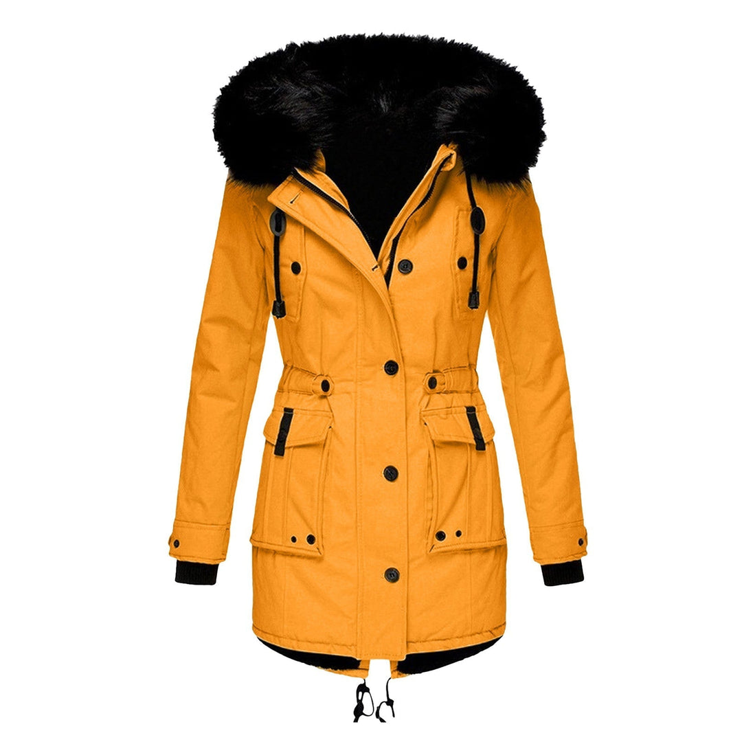 Kvinders Frakke - Skræddersyet Pasform - Faux Fur Hætte 1