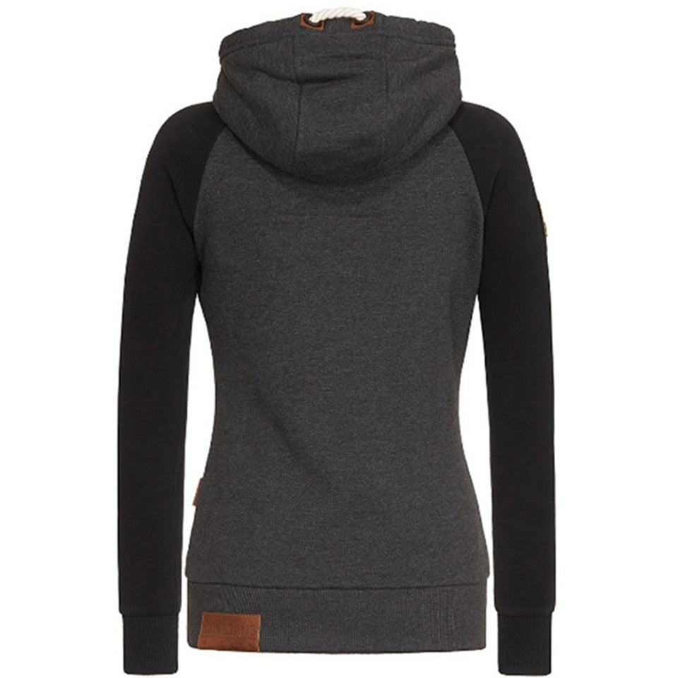 Kvinders Hættetrøje med Lynlås Casual Stil 1