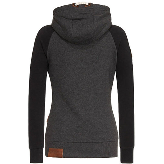 Kvinders Hættetrøje med Lynlås Casual Stil 1