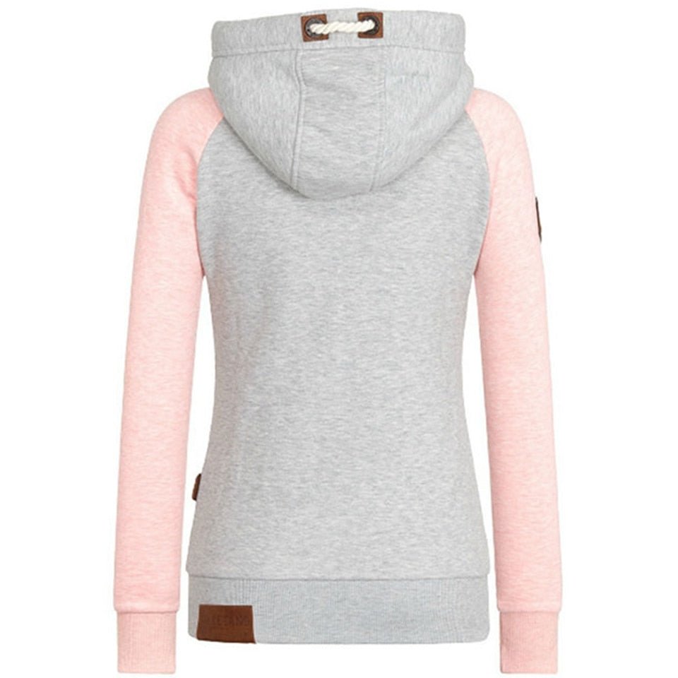 Kvinders Hættetrøje med Lynlås Casual Stil 2