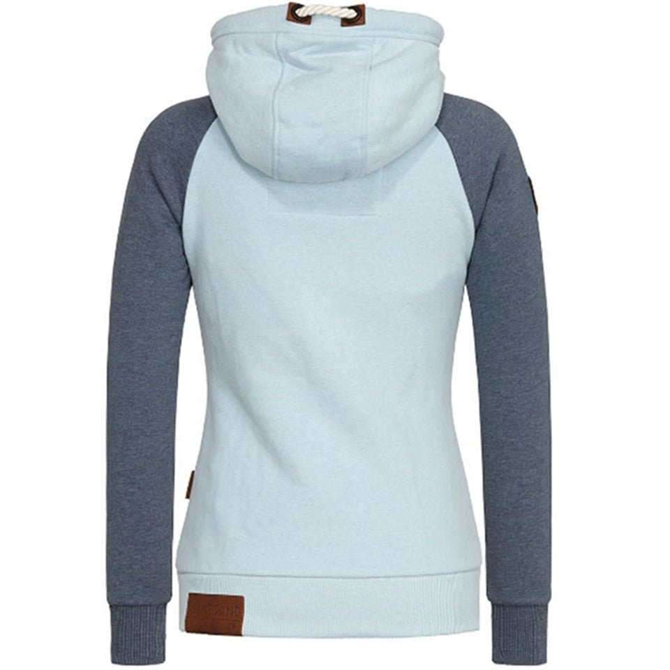Kvinders Hættetrøje med Lynlås Casual Stil 3