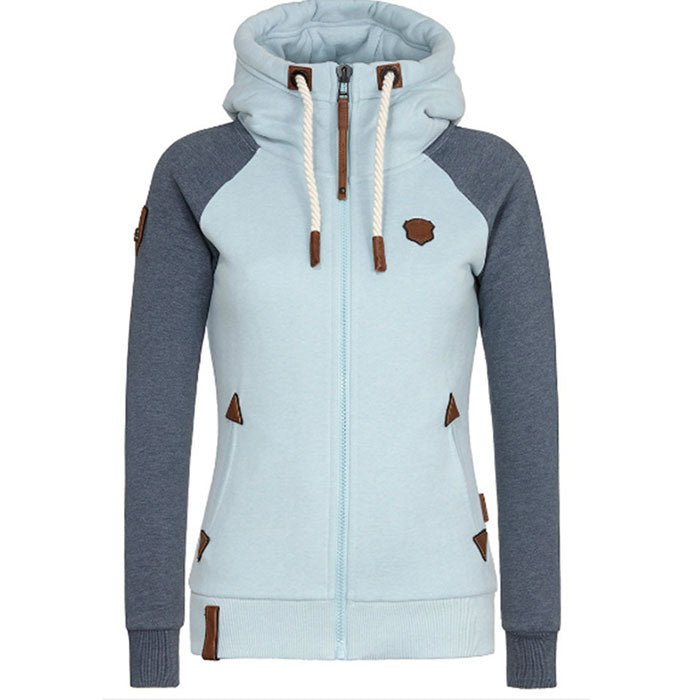 Kvinders Hættetrøje med Lynlås Casual Stil 5