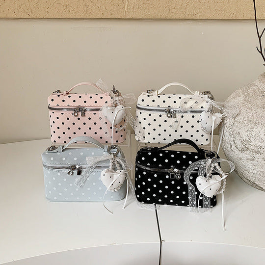 Kvinders Håndtaske Polka Dot Stilfuld Bæremulighed 4