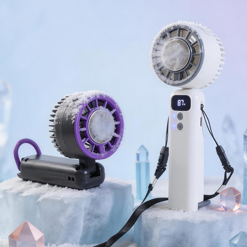 Kvinders Håndventilator med LED-display og USB-opladning 1