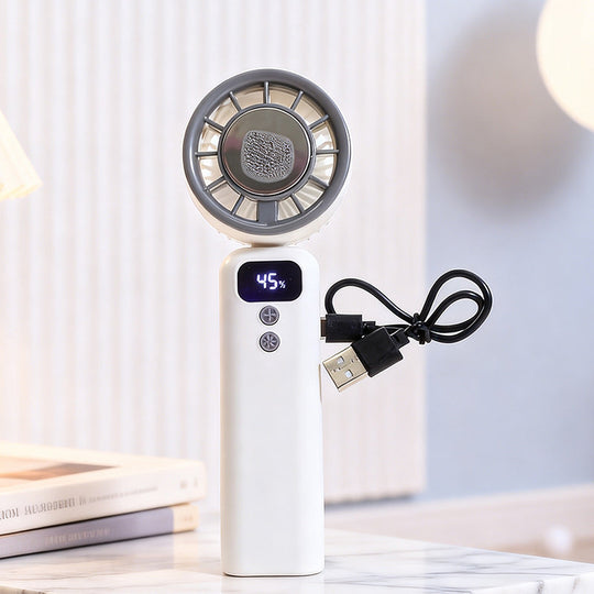 Kvinders Håndventilator med LED-display og USB-opladning 2