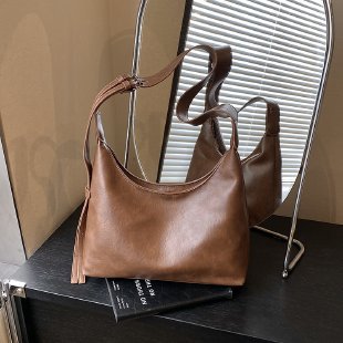 Kvinders Hobo Taske Minimalistisk Design Rummelig 0