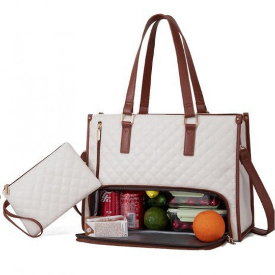 Kvinders Isoleret Frokosttaske Med Flere Rum 4