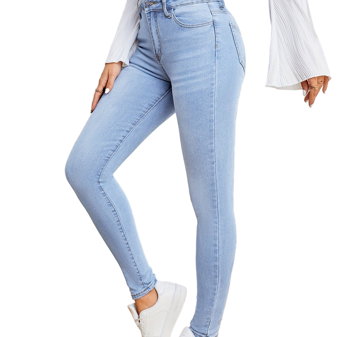 Kvinders Jeans Høj Talje Slim Fit 0
