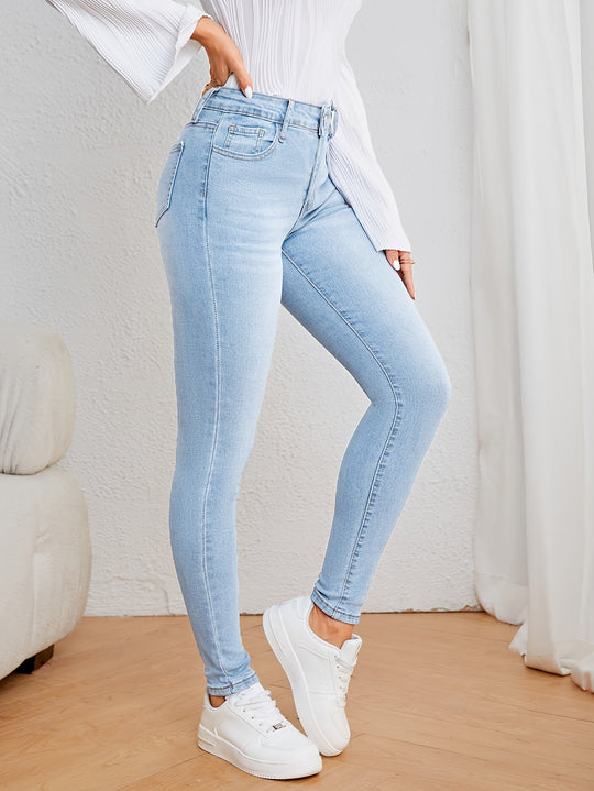 Kvinders Jeans Høj Talje Slim Fit 5