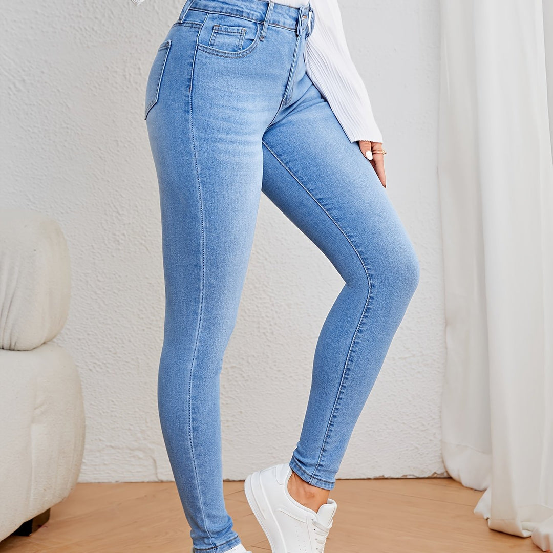 Kvinders Jeans Høj Talje Slim Fit 7