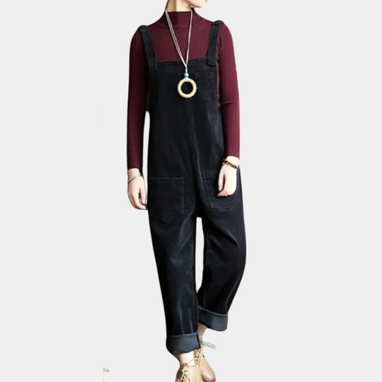 Kvinders Jumpsuit i Fløjl med Løs Pasform 4