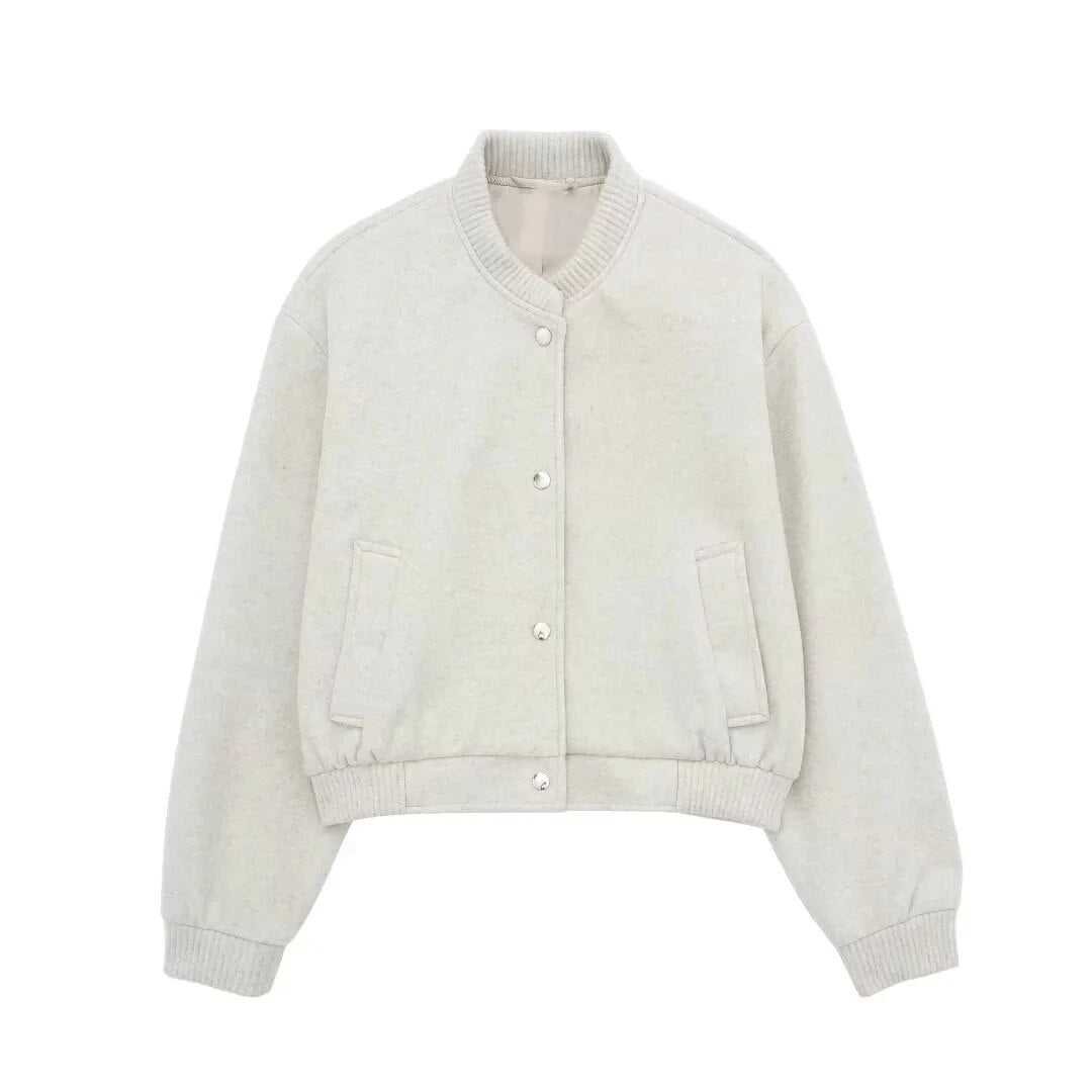 Kvinders Kort Bomberjakke Trendy 5