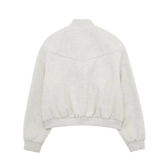 Kvinders Kort Bomberjakke Trendy 6