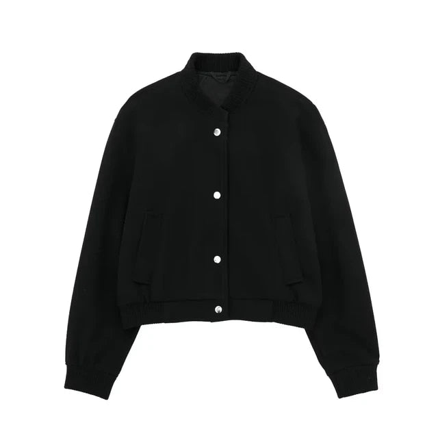 Kvinders Kort Bomberjakke Trendy 7