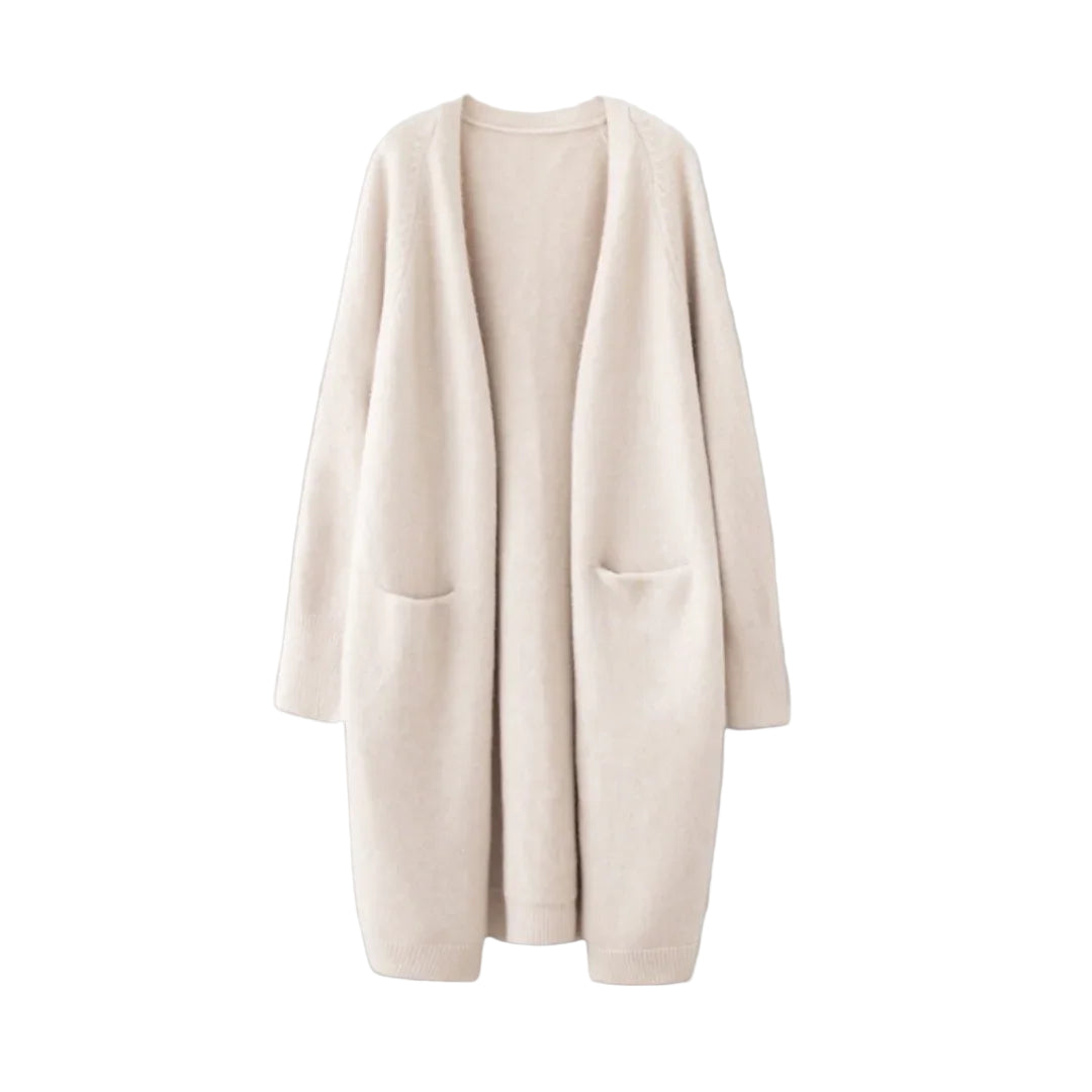 Kvinders Lang Cardigan Åben Front 0
