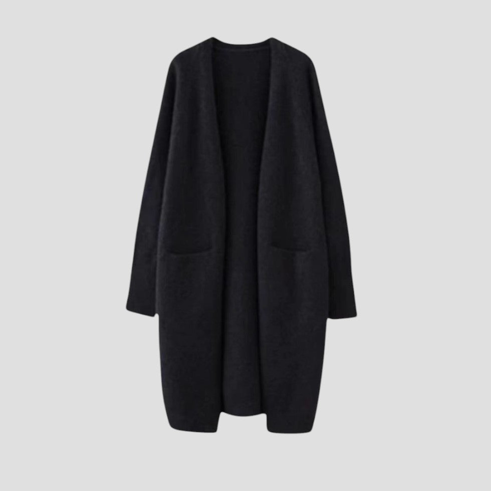 Kvinders Lang Cardigan med Åben Front 5