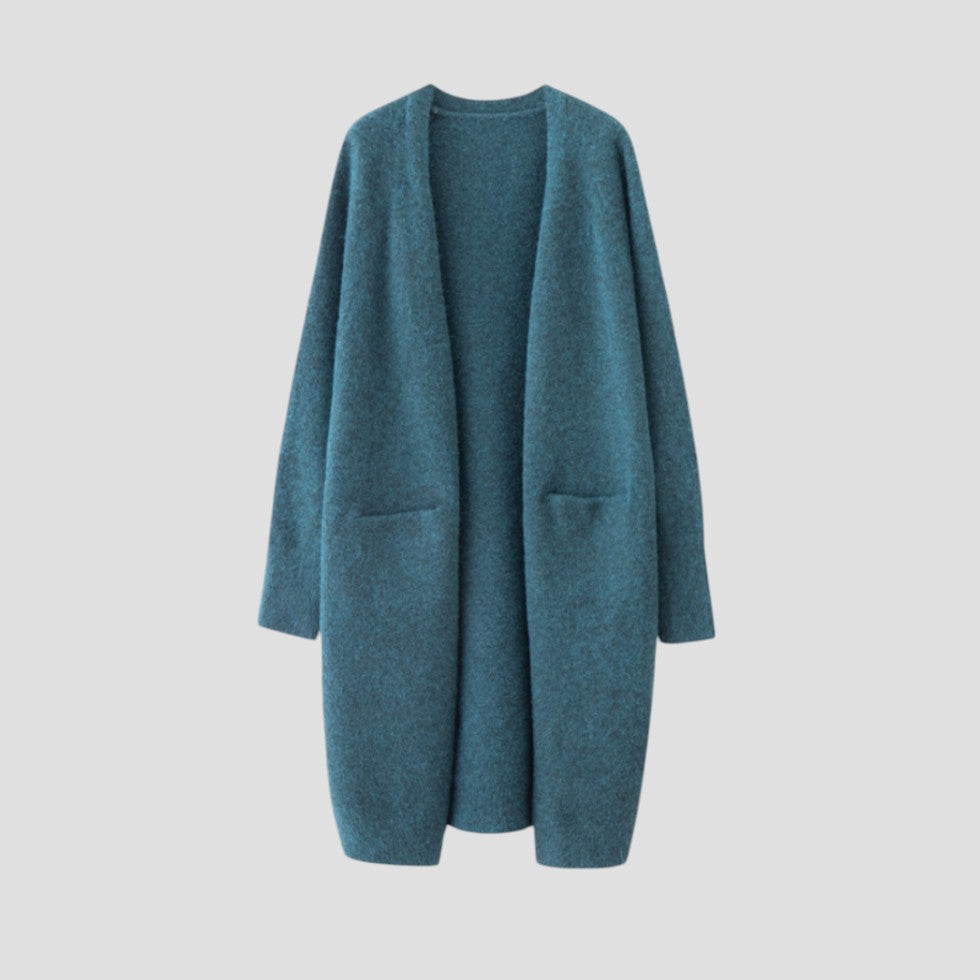 Kvinders Lang Cardigan med Åben Front 6
