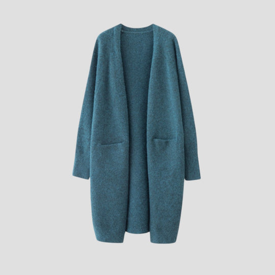Kvinders Lang Cardigan med Åben Front 6