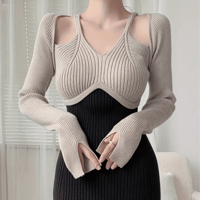 Kvinders Langærmet Kjole Justeret Design Polyester 4