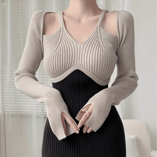 Kvinders Langærmet Kjole Justeret Design Polyester 4