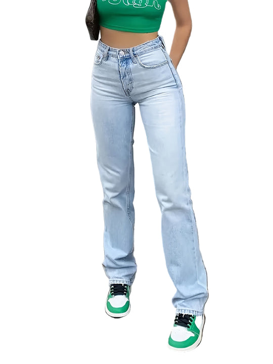 Kvinders Lige Jeans Klassisk Stil 0