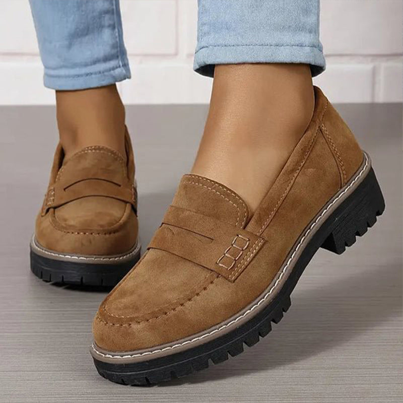 Kvinders Loafers Suede Casual Chic 4