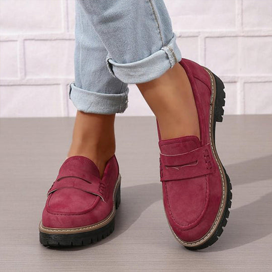 Kvinders Loafers Suede Casual Chic 6
