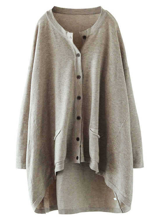 Kvinders Løs Strik Cardigan med Knapper 4