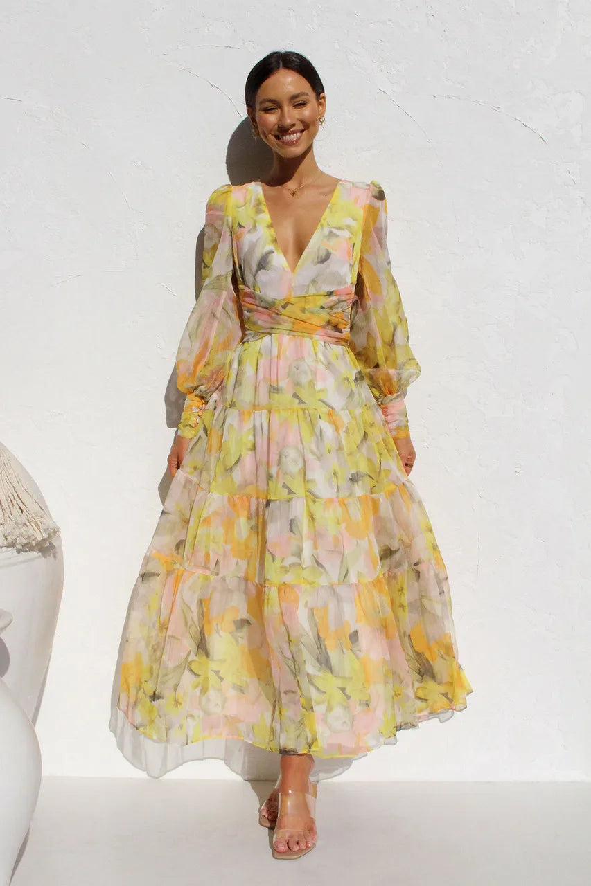 Kvinders Maxi Kjole Elegant Chiffon 3