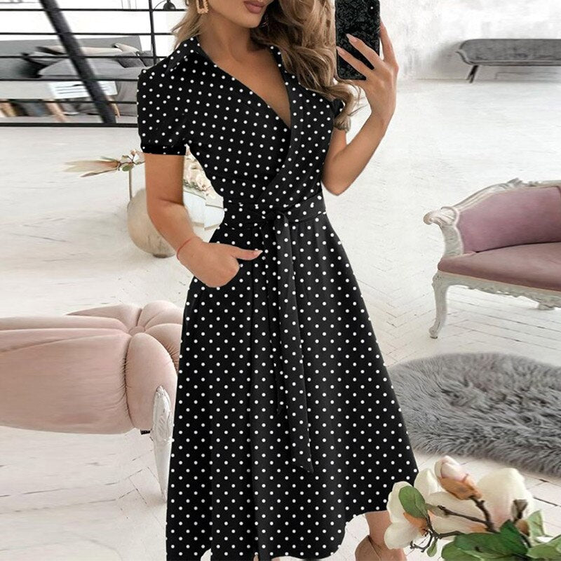 Kvinders Maxi Kjole Klassisk Design Bomuld 12