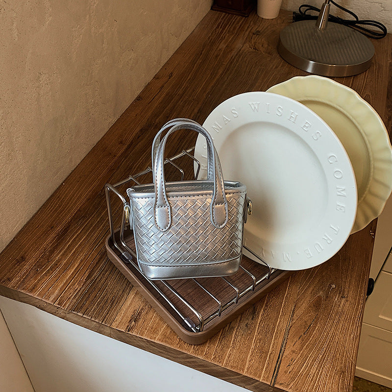 Kvinders Mini Håndtaske Vævet Design 7