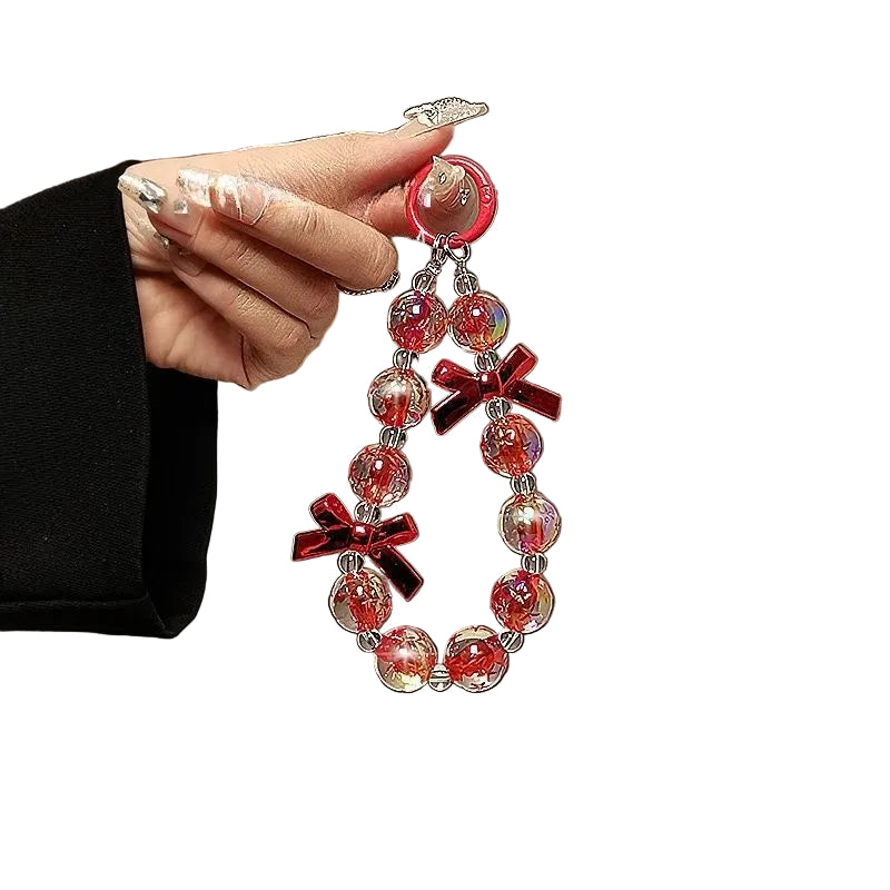 Kvinders Nøglering med Sløjfe og Perleudsmykning - Stilfuld og Legende Accessory 0