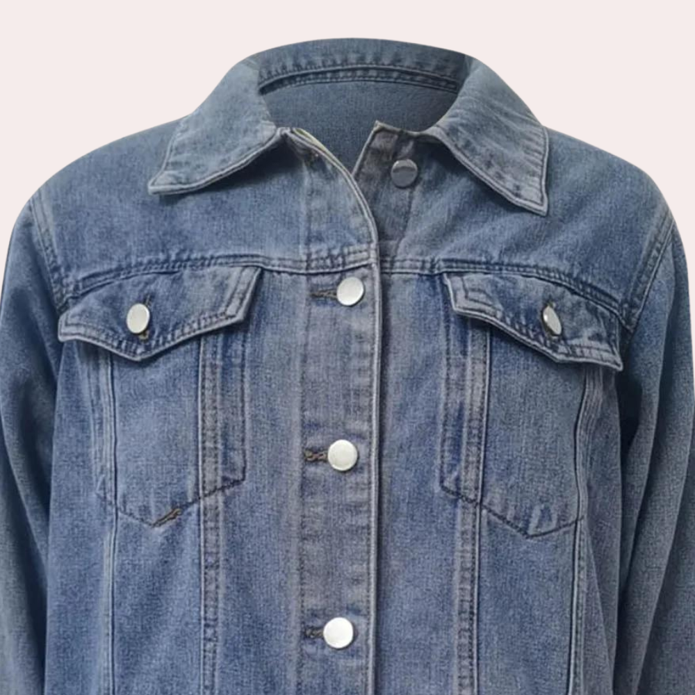 Kvinders Oversize Retrojakke med Klassisk Design 6