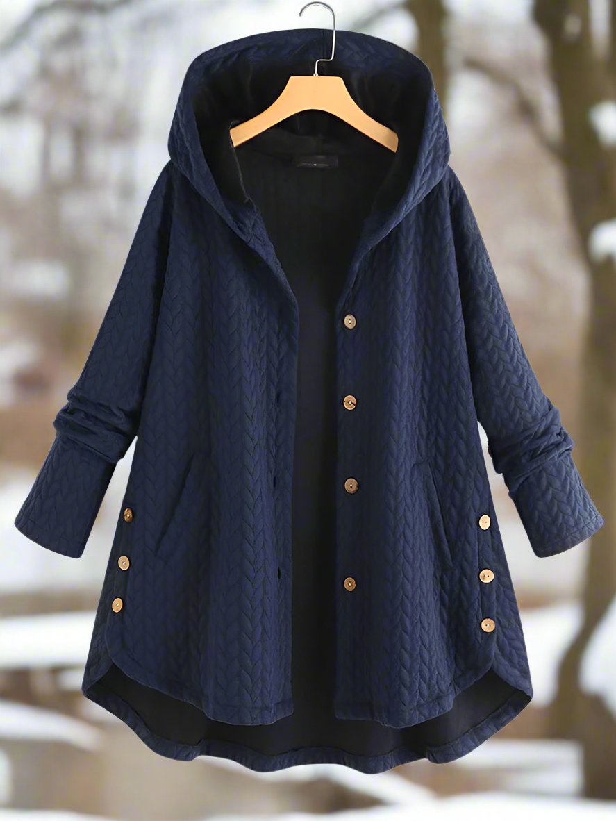 Kvinders Oversized Padded Jakke Asymmetrisk Design 1