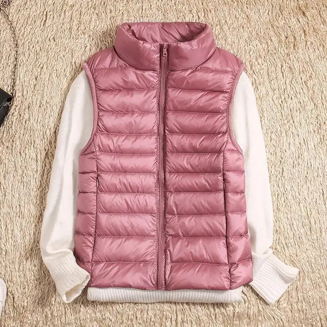 Kvinders Puffer Vest Uden Ærmer - Let og Varm Lag 1