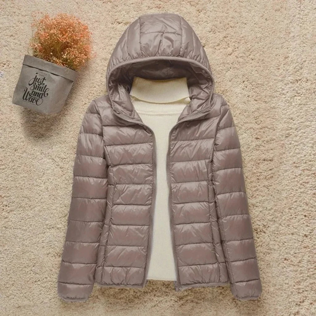Kvinders Quilted Jakke Letvægtet Padded 1