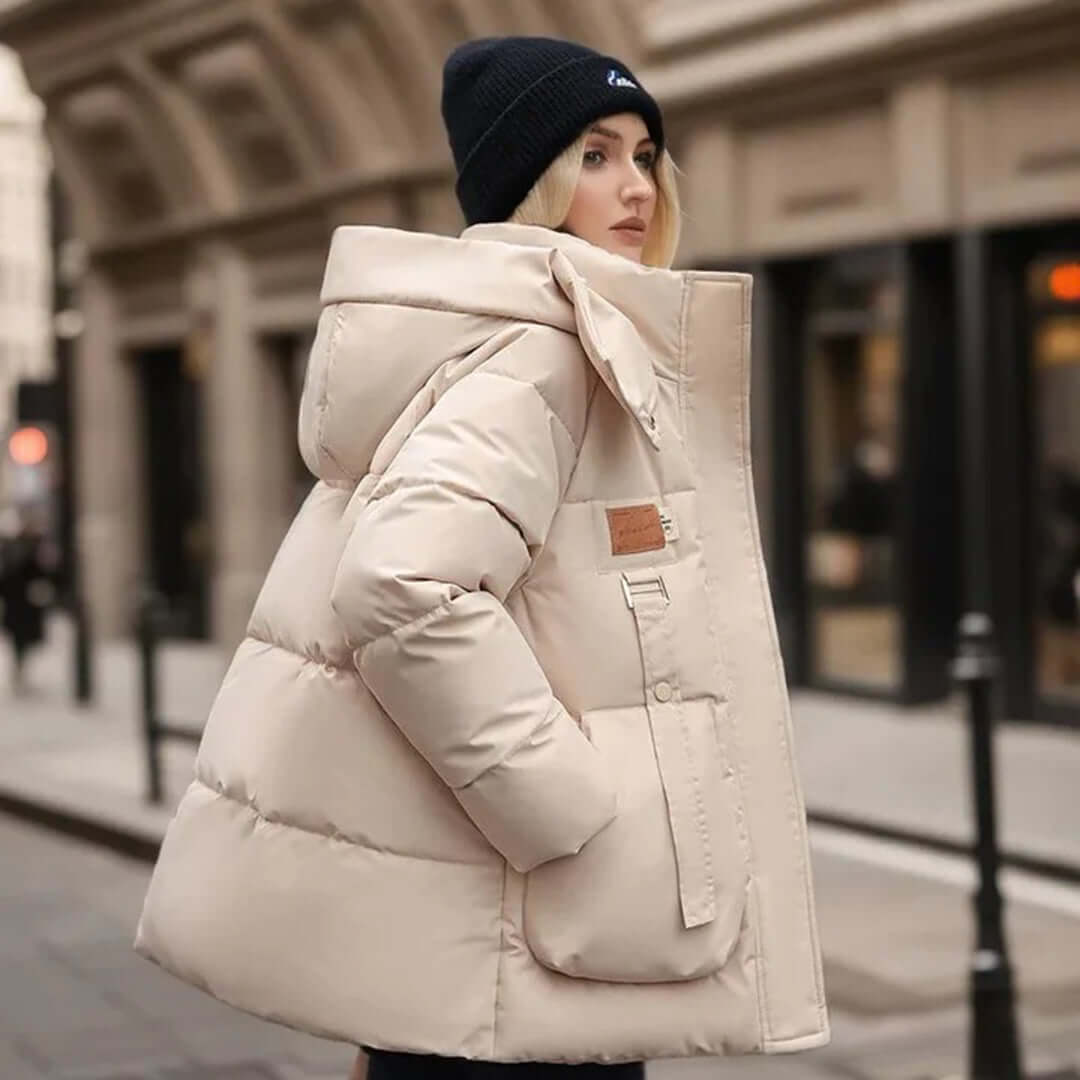 Kvinders Quilted Jakke Med Hætte 1