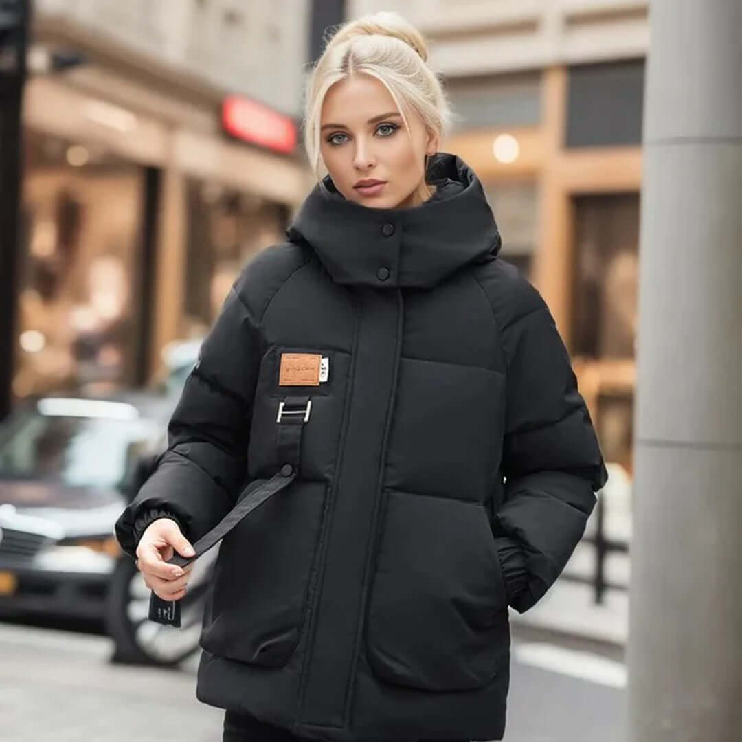 Kvinders Quilted Jakke Med Hætte 2