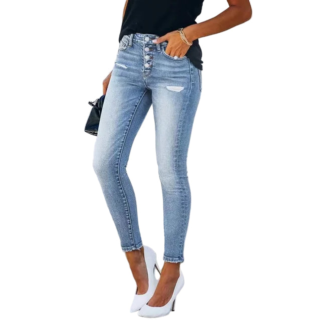 Kvinders Rippede Jeans Slim Fit 0