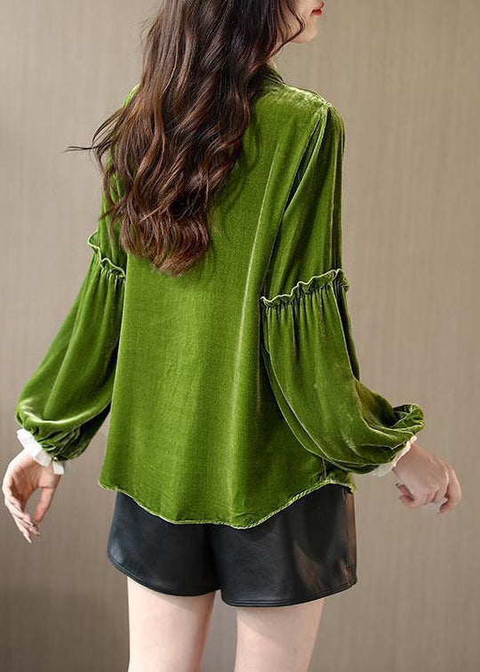 Kvinders Ruffled Patchwork Shirt 4