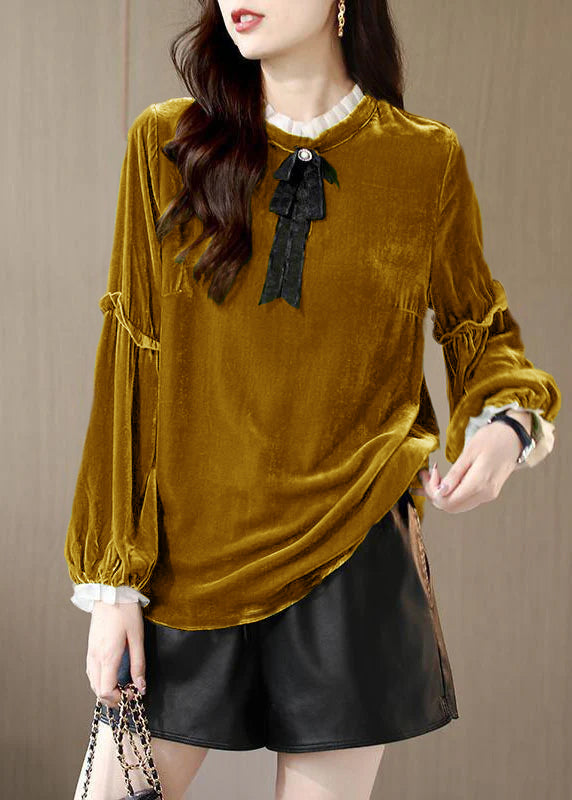 Kvinders Ruffled Patchwork Shirt 5